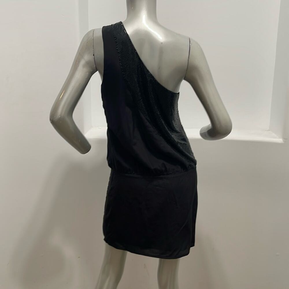 Sheri Bodell One Shoulder Beaded Dress  Black Size S - Picture 11 of 12